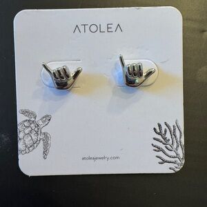 Atolea Silver Shaka Earrings